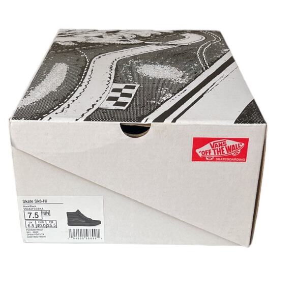 Vans Shoe Box For Skate Sk8-Hi High Tops Black Size 7.5 Men’s - Picture 4 of 7